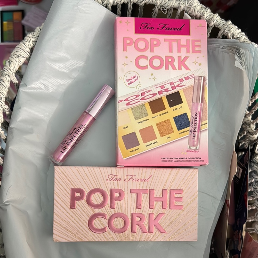 Too Faced Pop The Cork Eyeshadow Palette & Limited Edition Lip Plumper